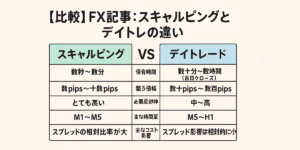スキャルピングとデイトレの違い